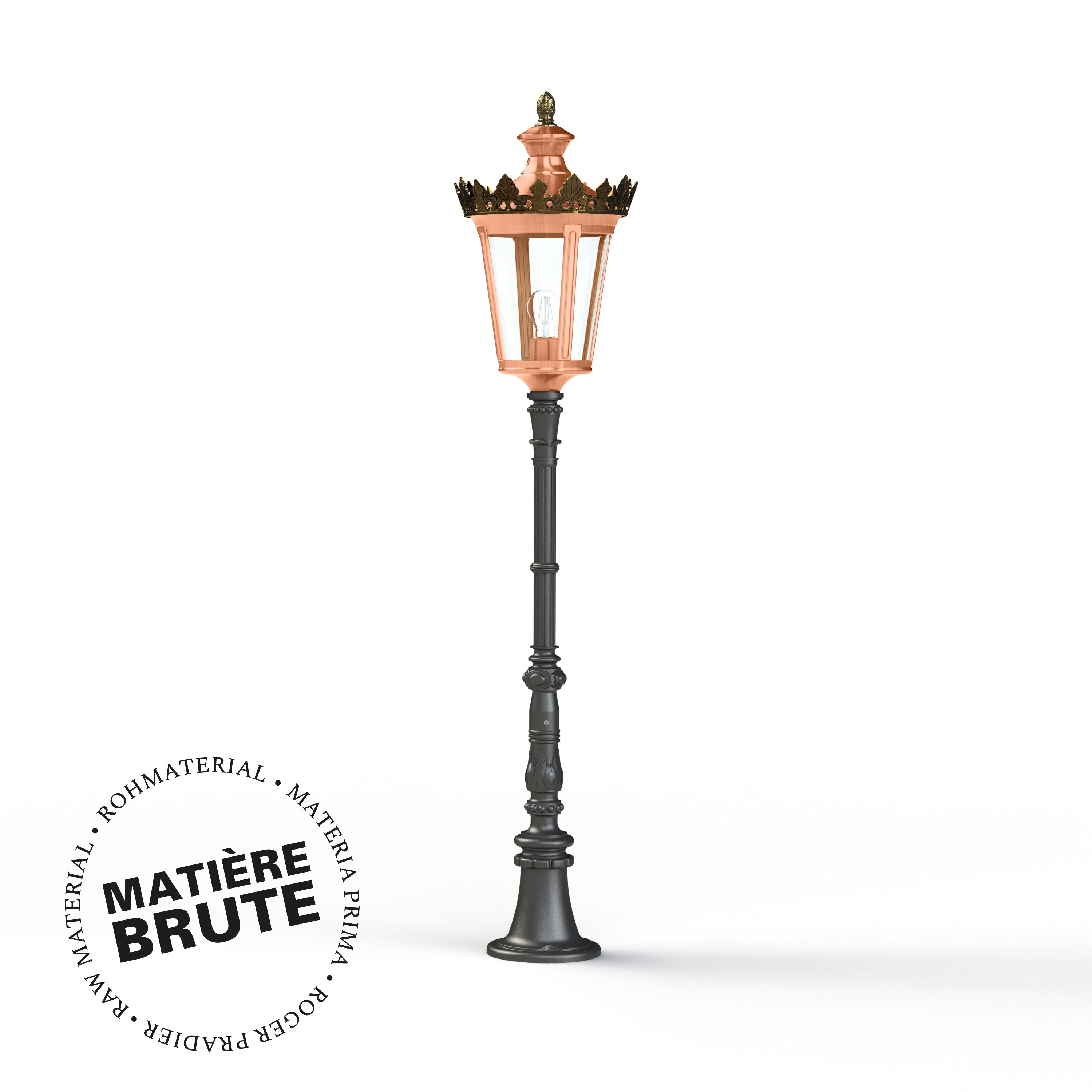 Borne Louvre N°8 E27 Cuivre brut 082 133015082