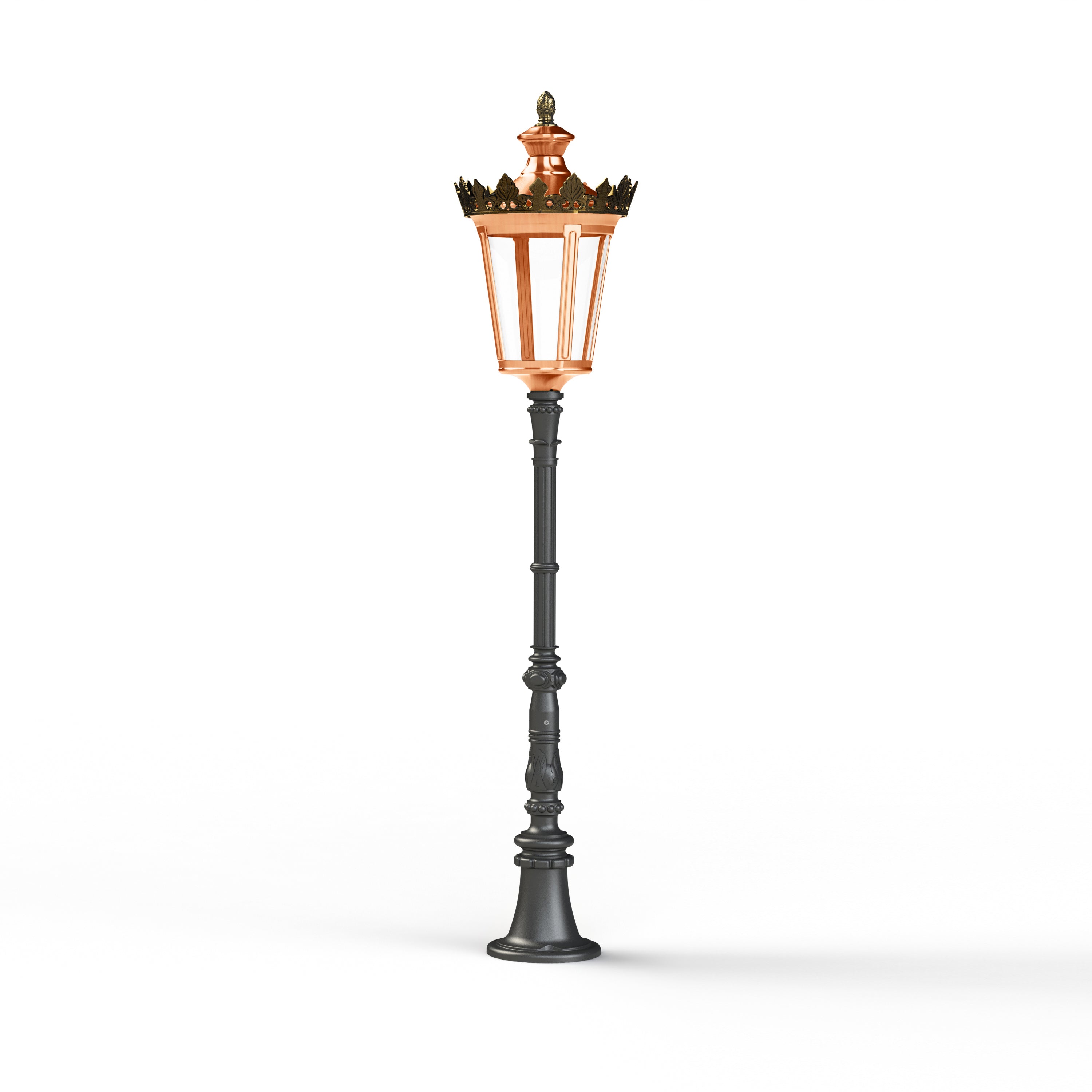Borne Louvre N°8 LED 2700°K Cuivre patiné vernis 080 133116080