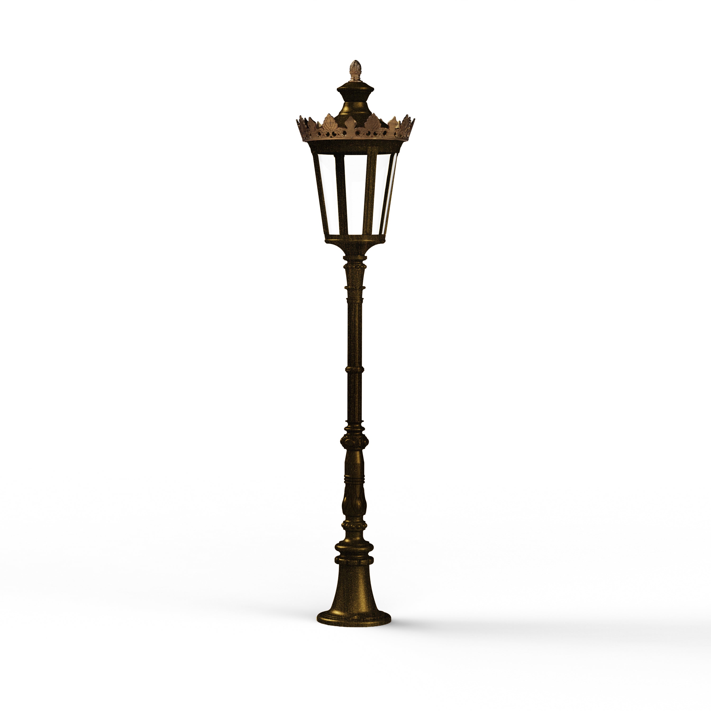 Borne Louvre N°8 LED 2700°K Patiné doré 009 133116009