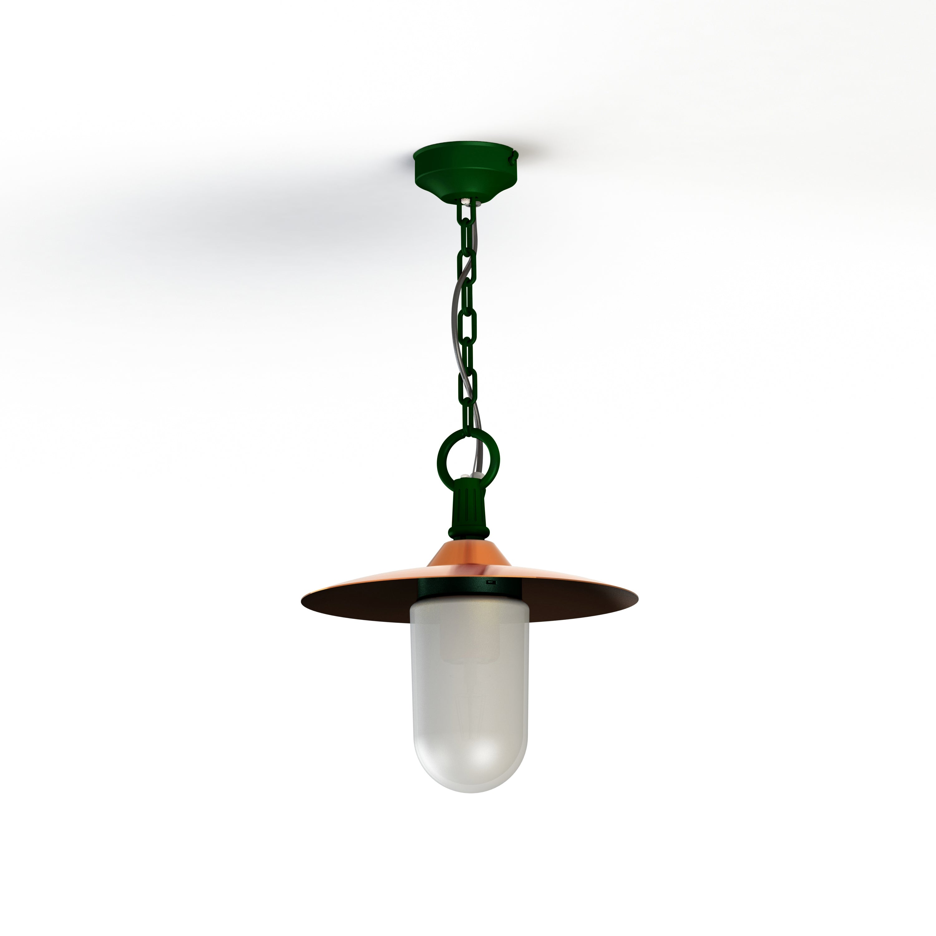 Suspension Montana N°1 opale Dôme cuivre vernis- Vert Anglais 019 139004019
