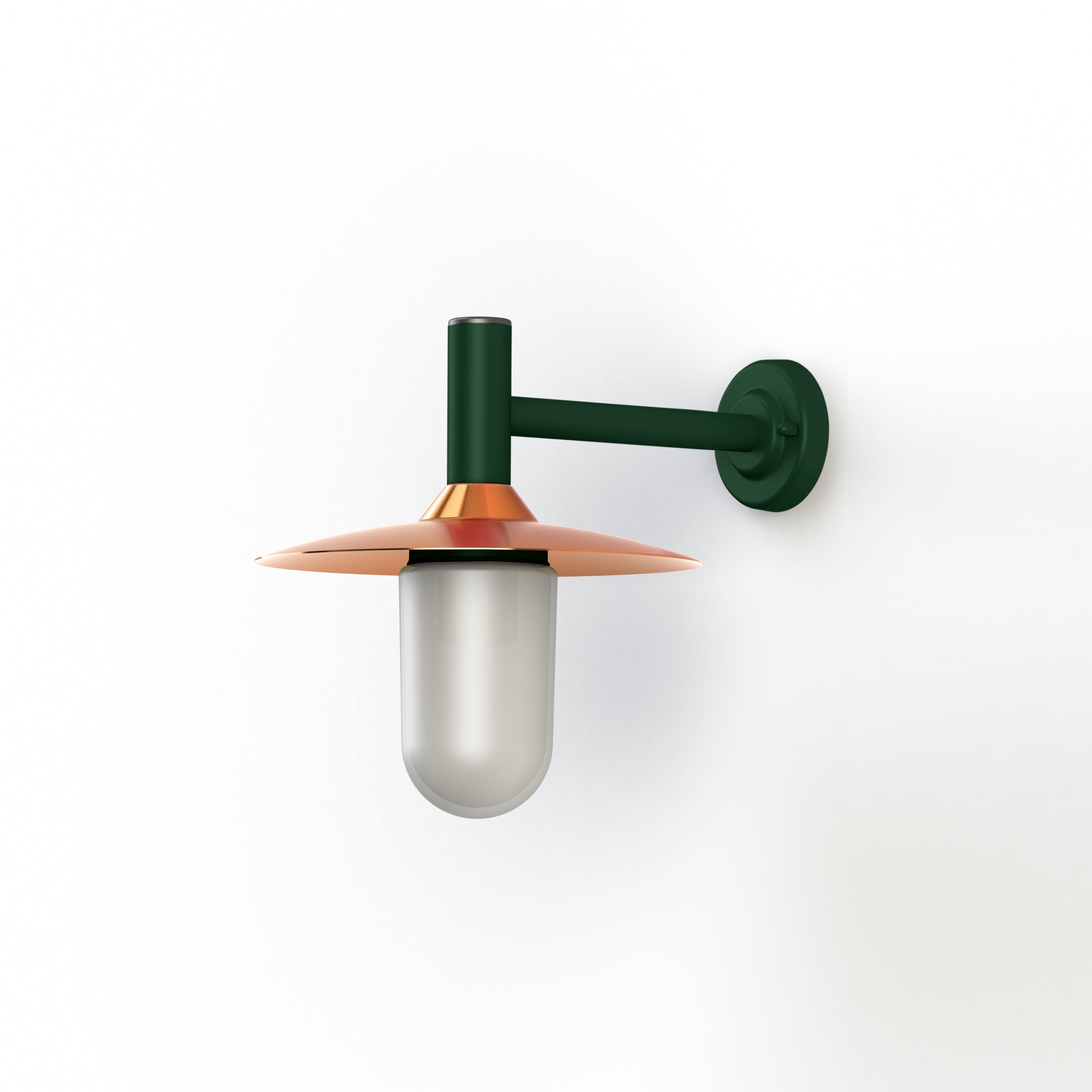 Applique Montana N°2 opale Dôme cuivre brut- Vert 019 139020019