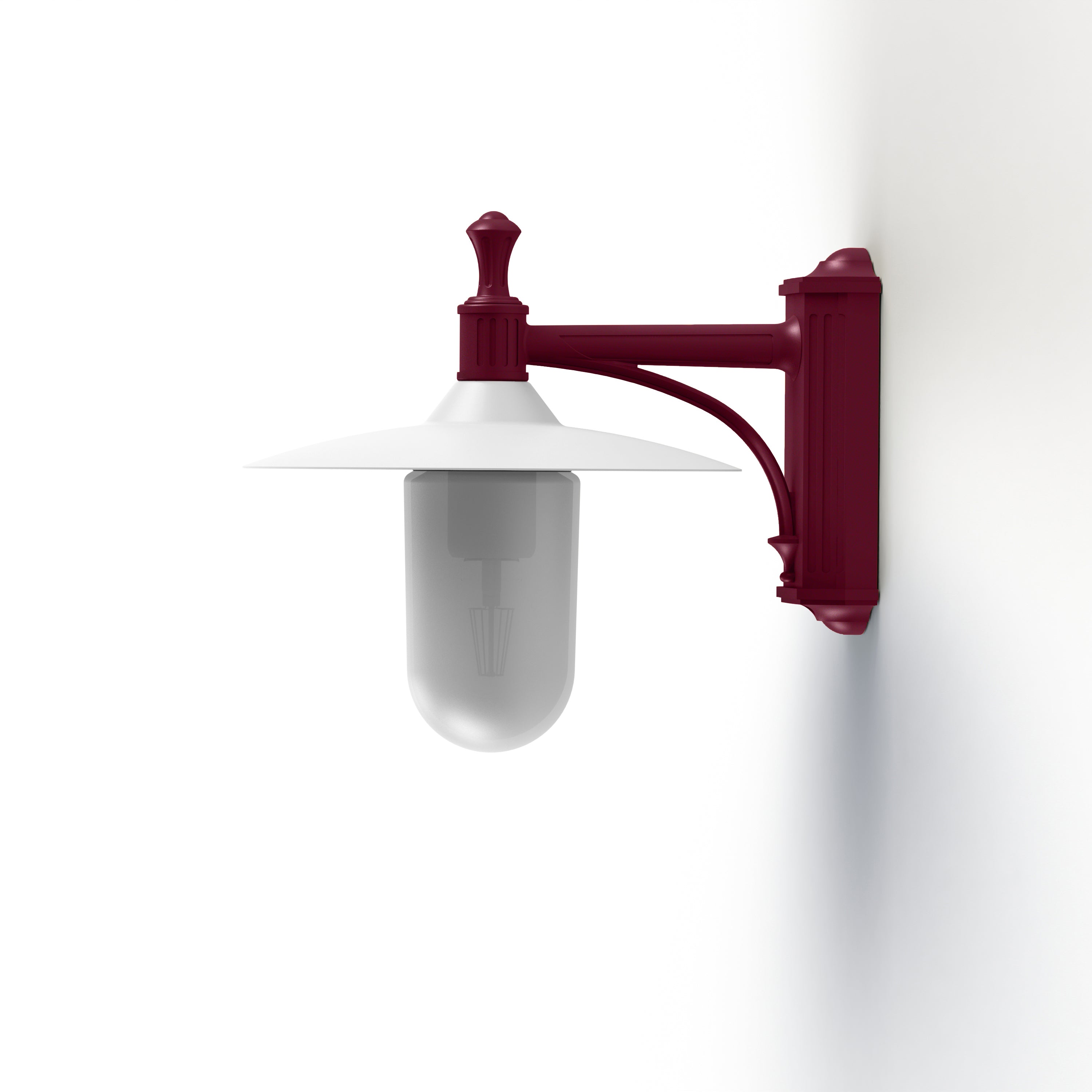Applique Montana N°3 opale Dôme blanc- Rouge vin 066 139011066
