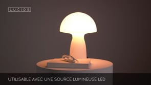 Lampe FUNGO blanc H28 LUCIDE 10514/01/61