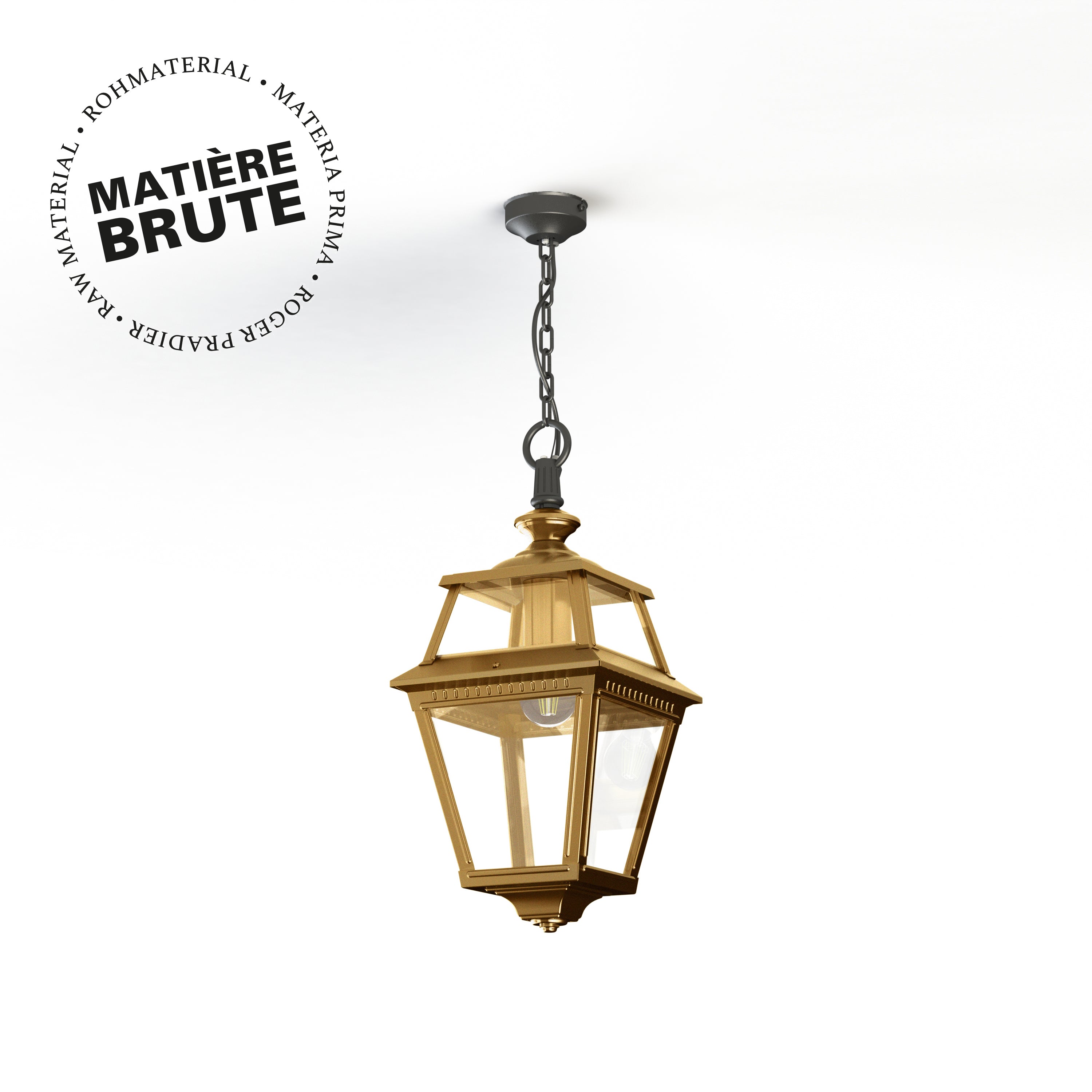 Suspension Place des Vosges 2 N°1 Laiton brut 072 148001072