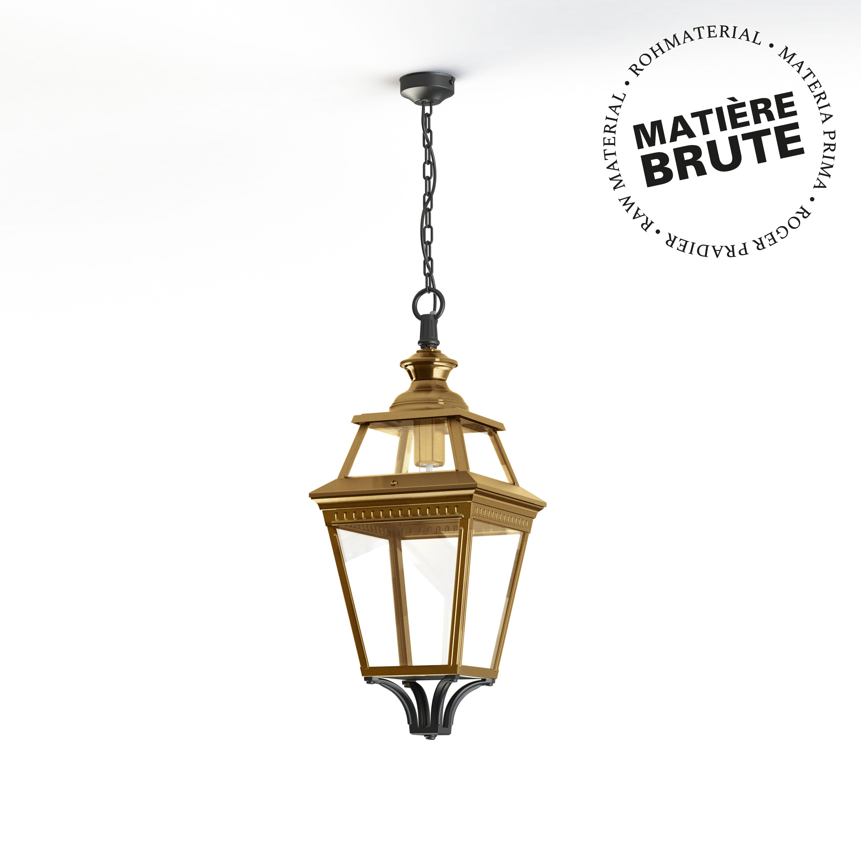 Suspension Place des Vosges 3 N°1 Laiton brut 072 149001072