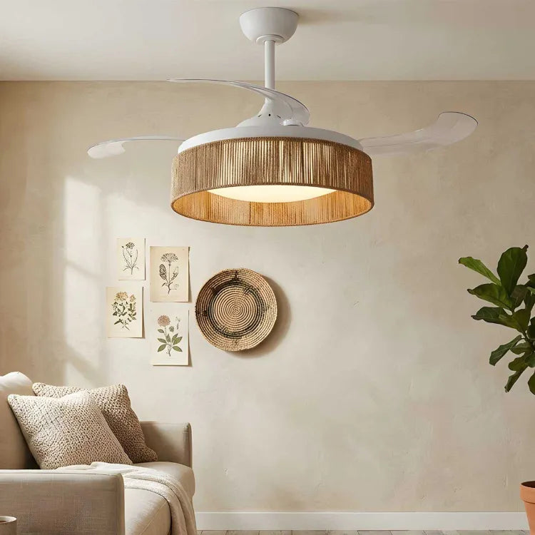 Plafonnier ventilateur BOHEME naturel GM LOVA 7077