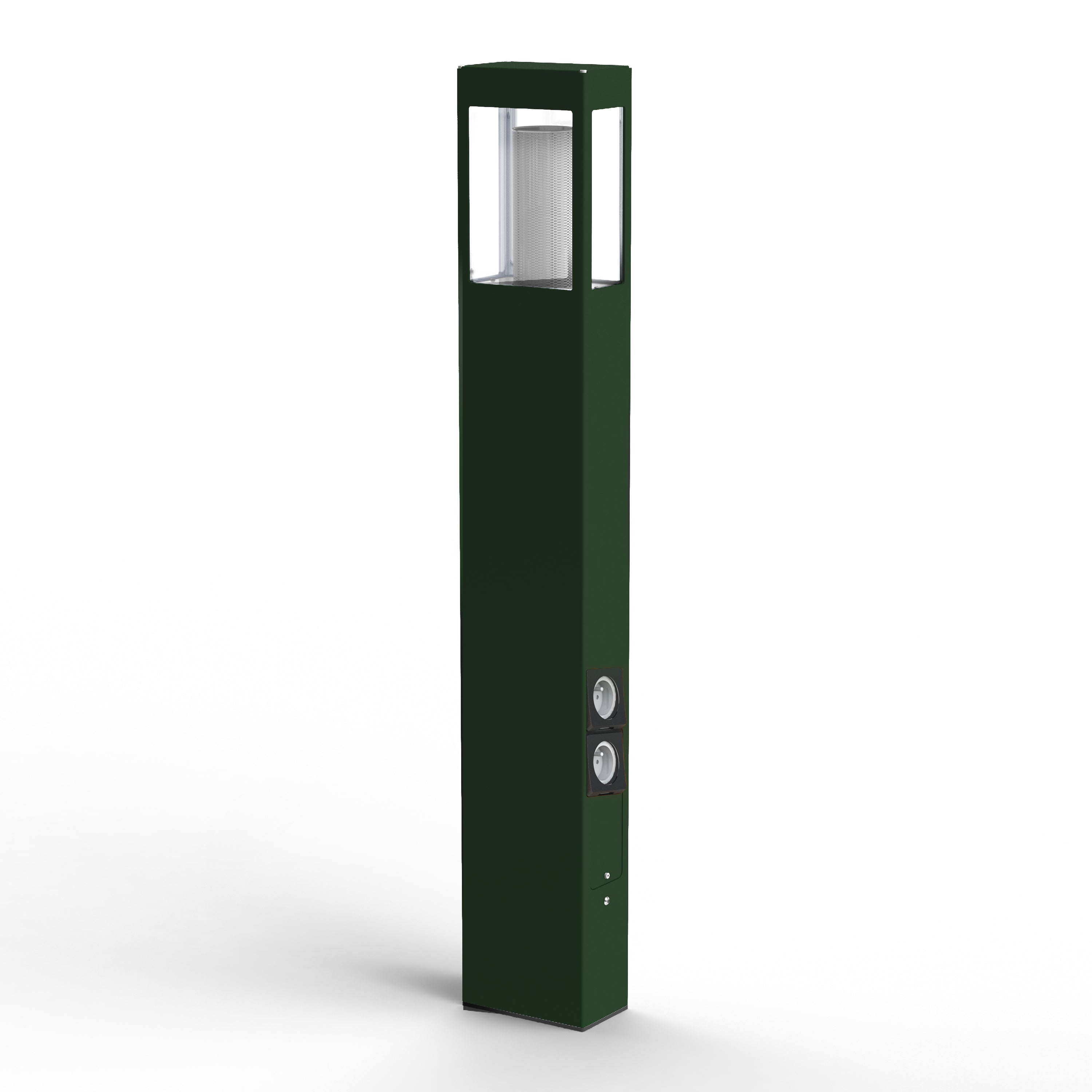 Borne Tétra N°4 prises type F E27 Vert fougère 109 162031109-sk