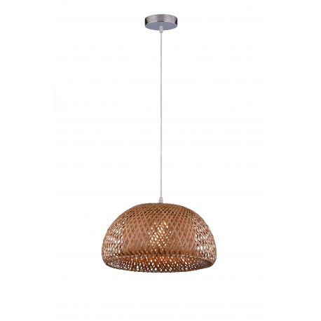 Suspension Cocoon Light and Dzign bambou brun E27 15w