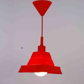Suspension Bistrot Light and Dzign silicone á forme modifiable rouge E27 60w