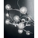 Lustre Orbit Ideal Lux métal finition chrome, verres avec fibres 14x40w G9