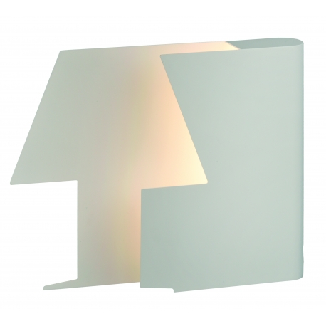 Lampe Book led métal blanc Mantra 10w 3000k 600 lumens H35 L35, design jouant entre ombres et lumières