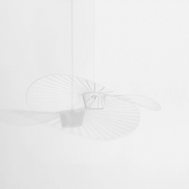 Suspension Vertigo, design Constance Guisset éditée par Petite Friture, en fibre de verre, rubans polyuréthanes coloris noir Di