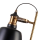 Lampe orientable Sancerre métal noir support laiton patiné E27 H63 D23