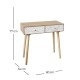 Table de chevet Studio en MDF couleur blanc, bois naturel H57