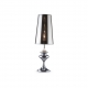 Lampe Alfiere base en métal chromé, abat-jour avec lame de pvc, couleur chrome, semi transparent 