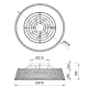 Plafonnier ventilateur led Polinesia mini textile 55W 6050 lumens maximum 2700-5000k D57,6 cms, hauteur 19,5 cms 