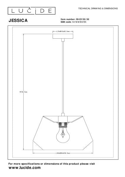 Suspension JESSICA rose  D30 LUCIDE 10421/30/66
