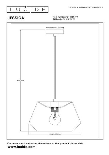 Suspension JESSICA rose  D30 LUCIDE 10421/30/66
