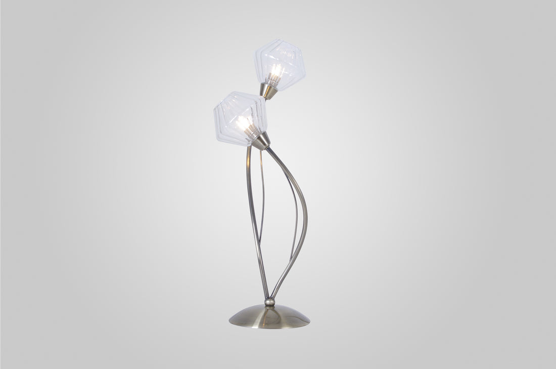 Lampe Diamant 2L laiton patiné