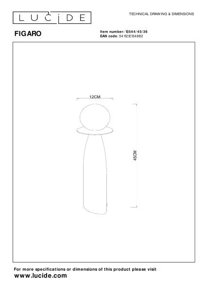 Lampe FIGARO H45 LUCIDE 13544/45/36