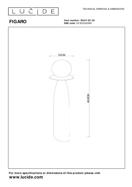Lampe FIGARO H53,5 LUCIDE 13544/50/36