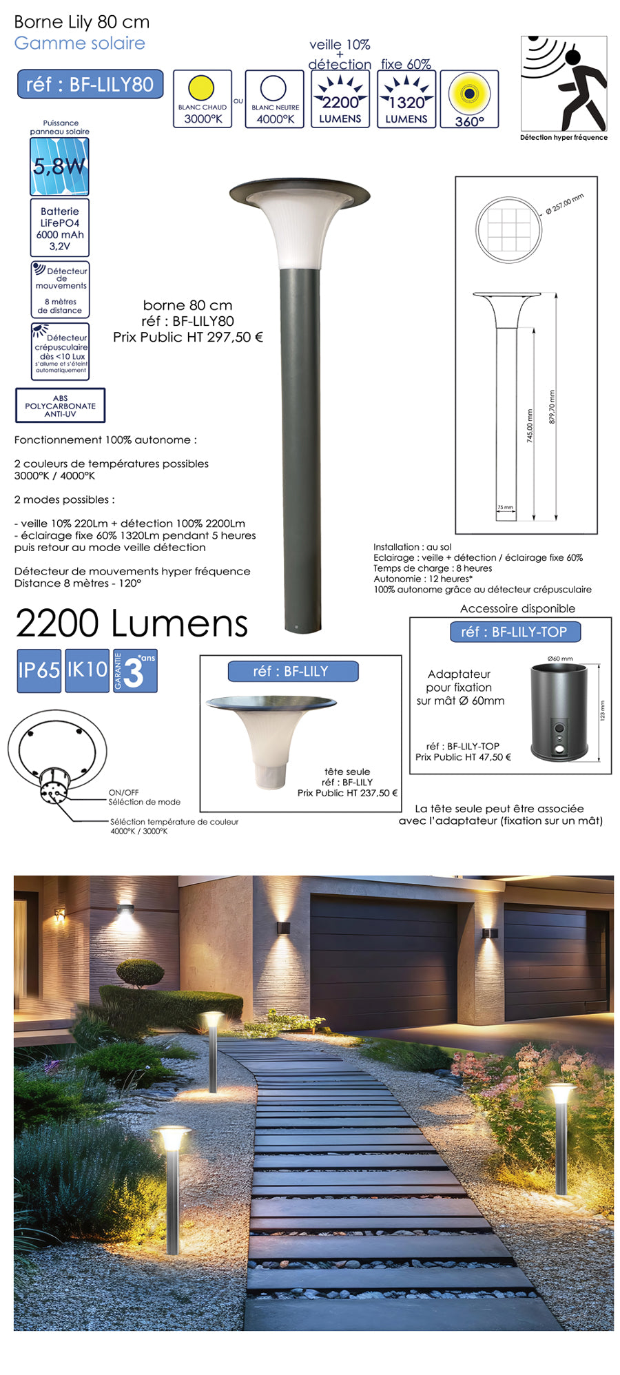 Borne solaire LILY BF80