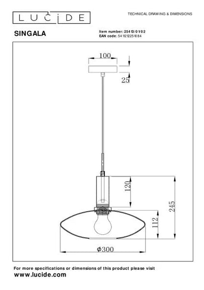 Suspension Singala LUCIDE 25413/01/02