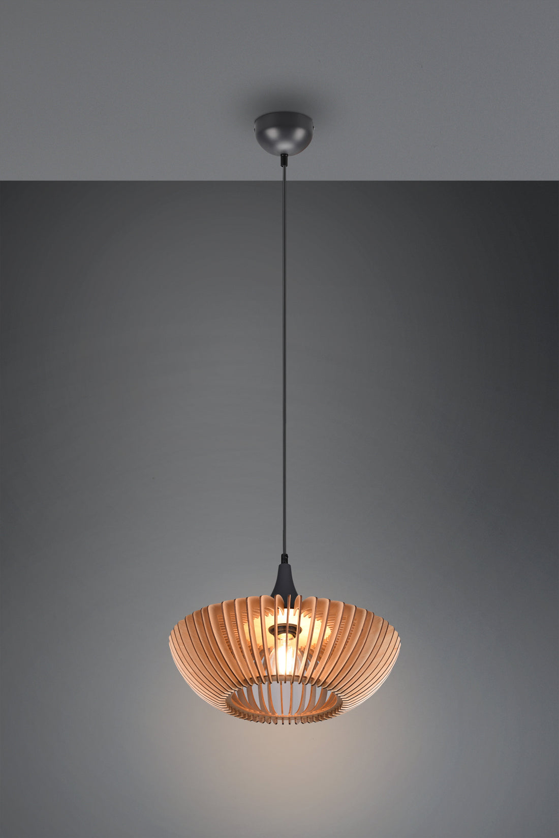 Suspension Colino anthracite/bois