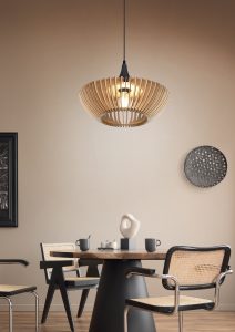 Suspension Colino anthracite/bois