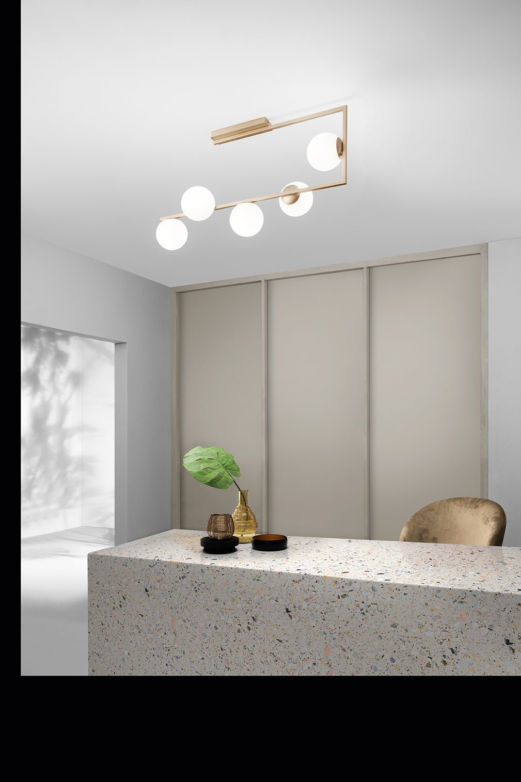 Plafonnier  Cinquante or mat pl-monile/oro