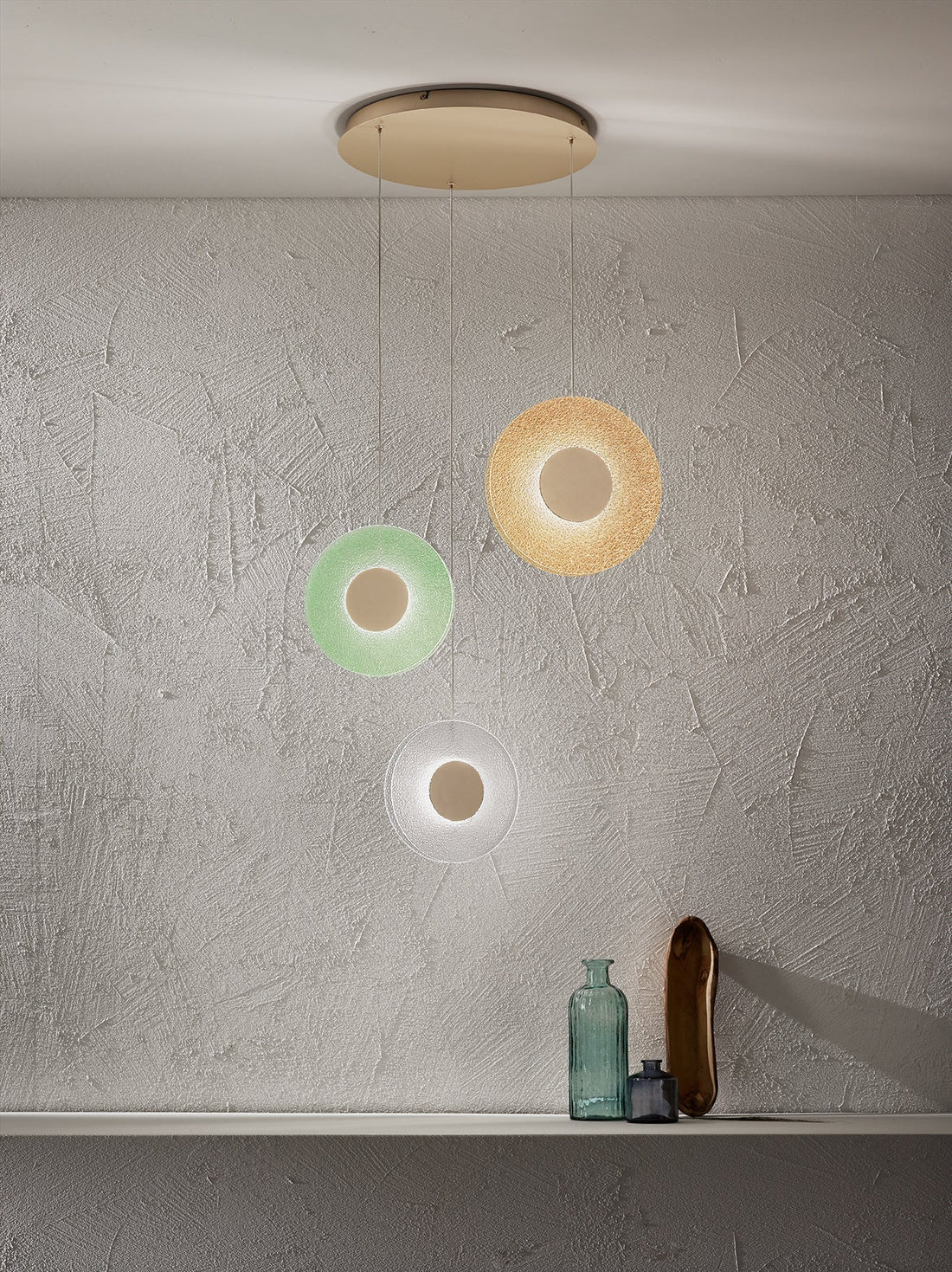 Suspension Paola multicolore 3 lumières so-paola-3