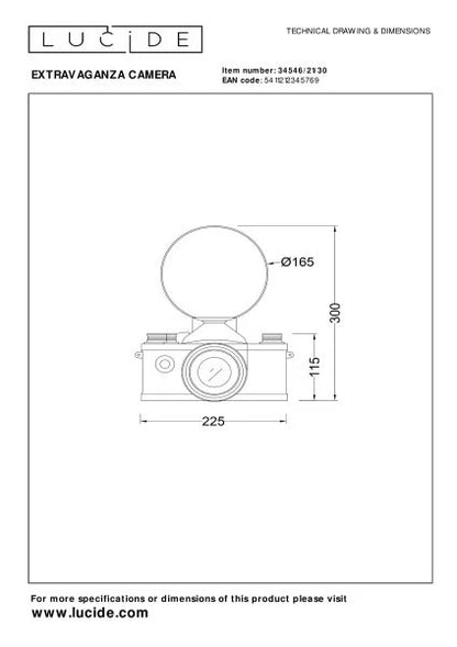 Lampe CAMERA  LUCIDE 34546/21/30