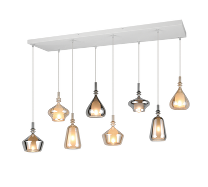 Suspension  Aldea verre multicolore 8 Lumières Trio 349430817