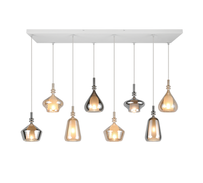 Suspension  Aldea verre multicolore 8 Lumières Trio 349430817