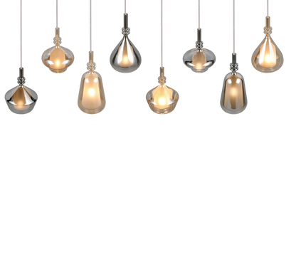 Suspension  Aldea verre multicolore 8 Lumières Trio 349430817