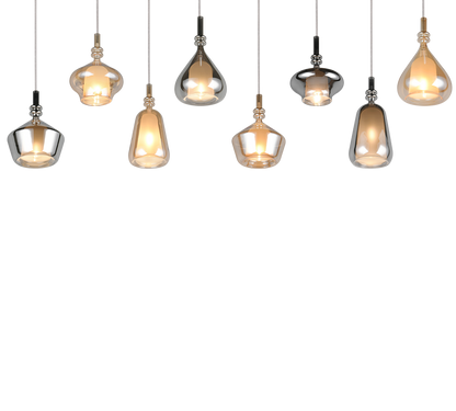 Suspension  Aldea verre multicolore 8 Lumières Trio 349430817