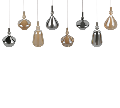 Suspension  Aldea verre multicolore 8 Lumières Trio 349430817