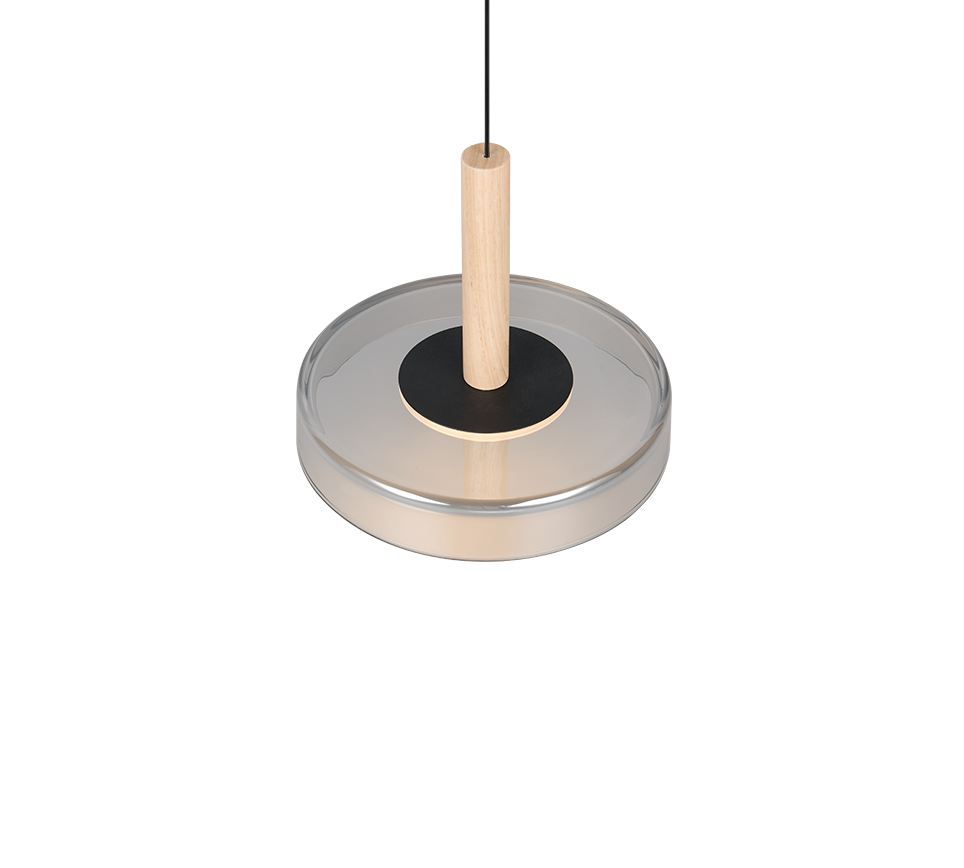 Suspension monte et baisse Celeste verre fumé Trio 354910132