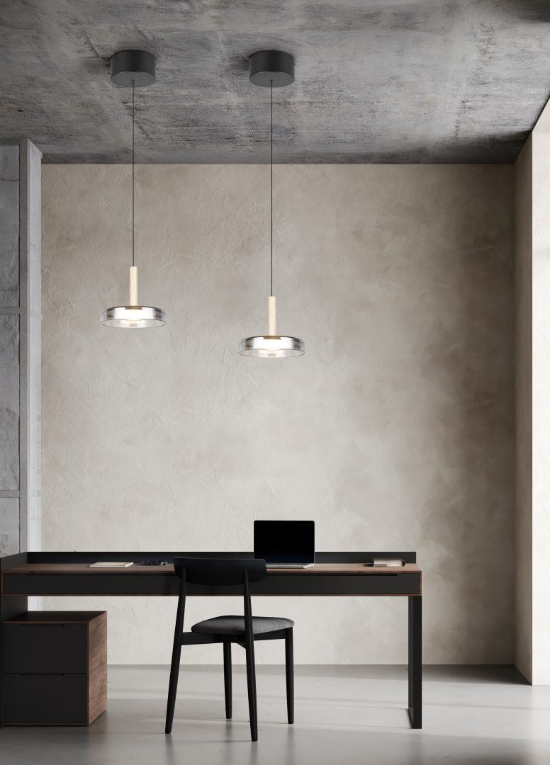 Suspension monte et baisse Celeste verre fumé Trio 354910132