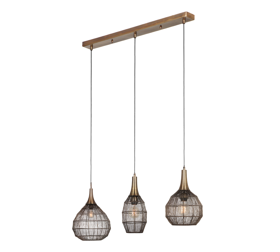 Suspension Soraya laiton/noir 3L