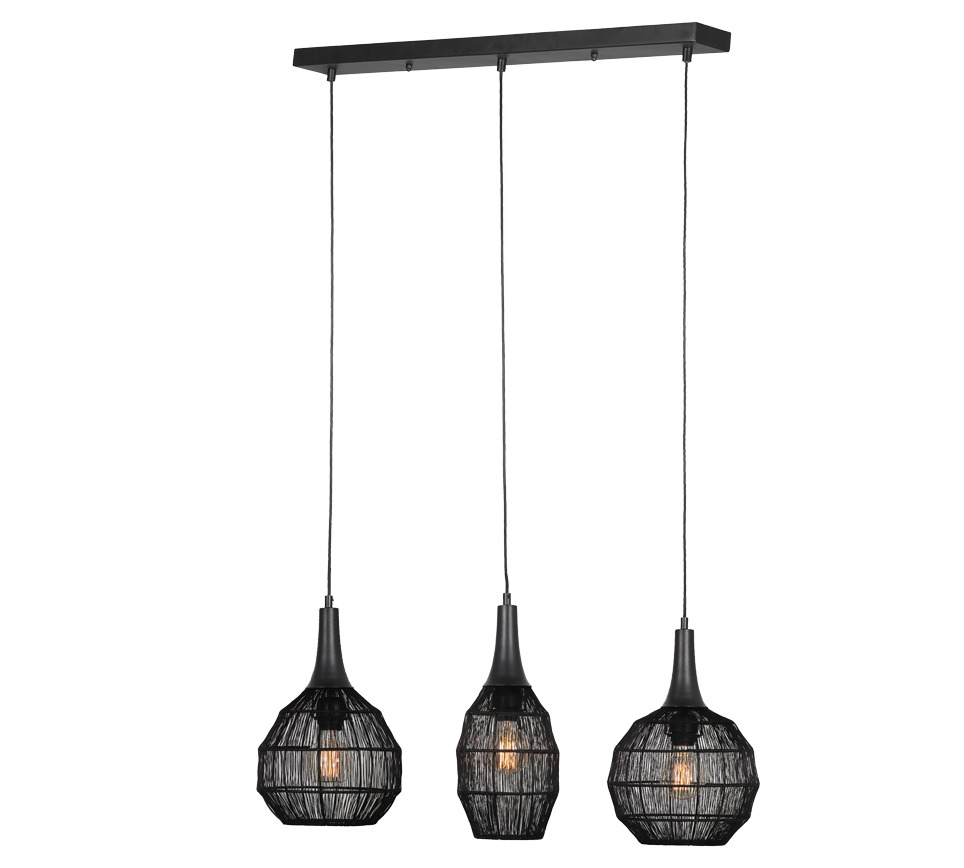 Suspension Soraya 3L noire