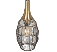 Suspension Soraya noir/laiton diam 26 365420104