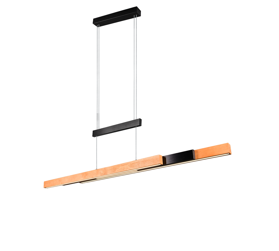 Suspension Trajan noir/bois Trio 375390532