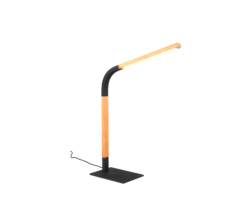 Lampe Norris noir/bois