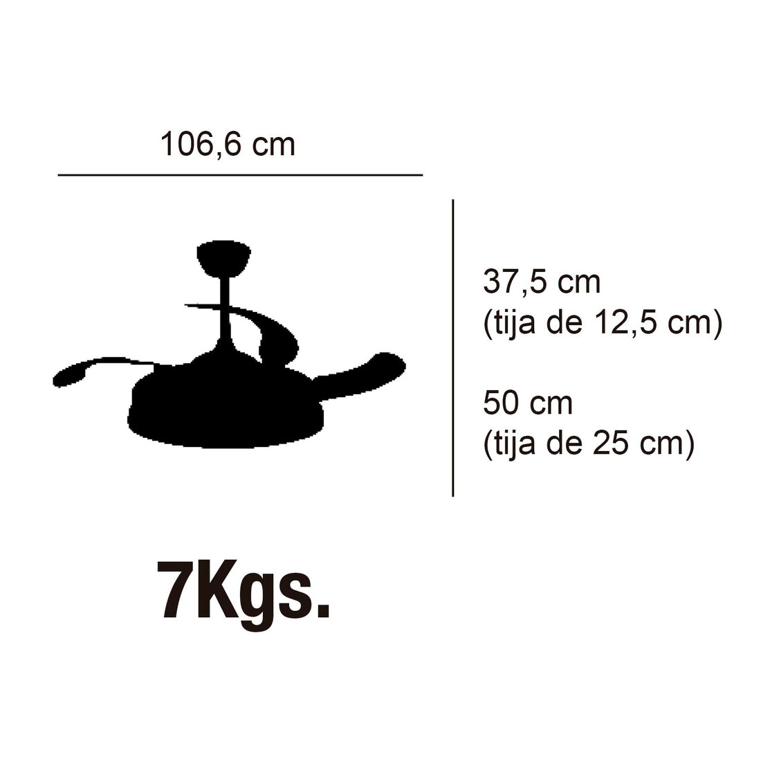 Plafonnier ventilateur Méditerranée LOVA 55060