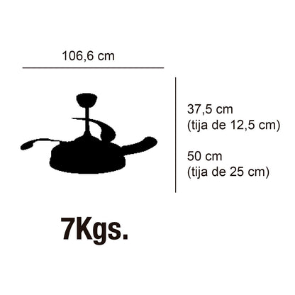 Plafonnier ventilateur Méditerranée LOVA 55070
