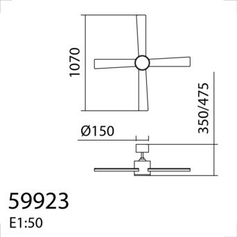 Plafonnier ventilateur TASOS MDC9923_87_09