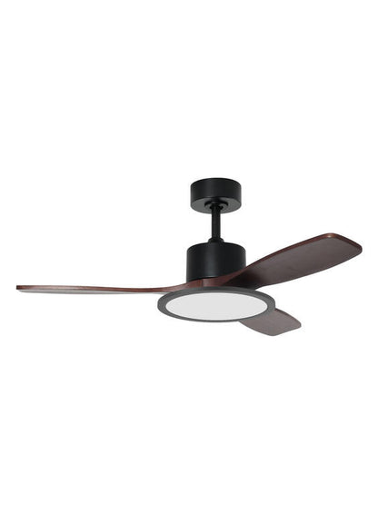 Plafonnier ventilateur RIGA 2 noir et bois foncé D112 MDC 6004-809