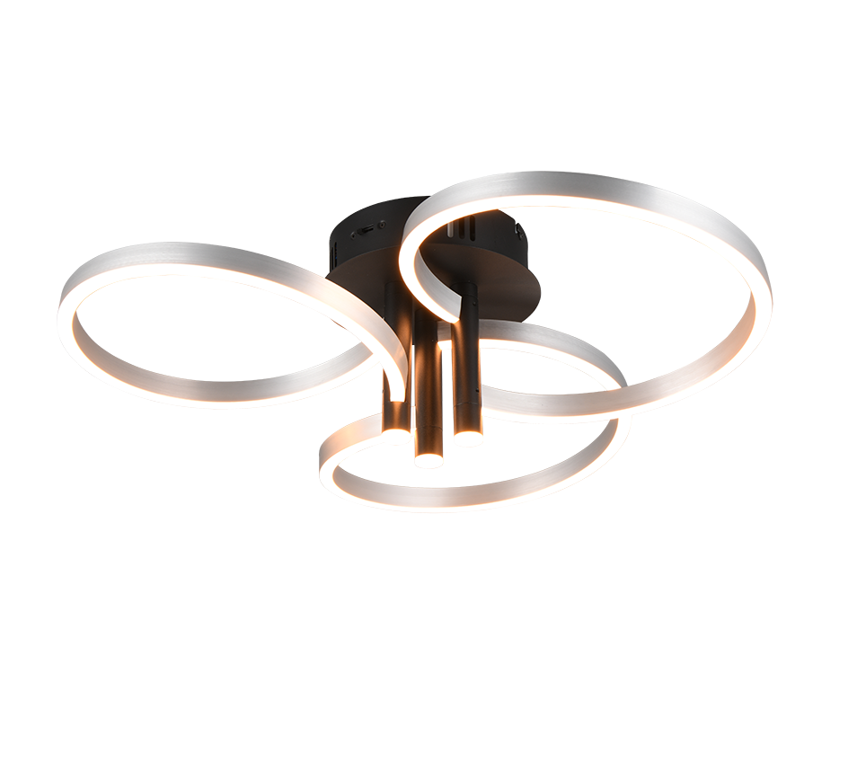 Plafonnier Caruso noir/alu 648110605