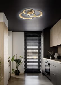 Plafonnier Granada noir/or rond 673810332